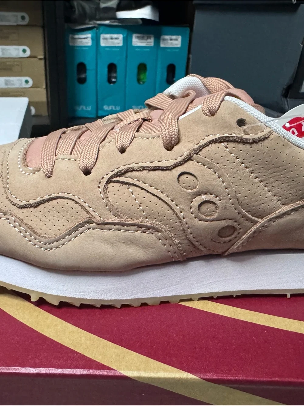 Saucony Kids Pink Rose DXN Trainer CL Low-Top Sneakers